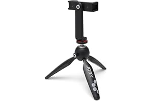 JOBY HandyPod 2 zestaw, statyw stołowy z uchwytem na telefon GripTight 360 i mocowaniem przegubowym, statyw do telefonów do smartfonów, kamery akcji i aparatów bezlusterkowych lub urządzeń do 1,0 kg,