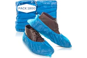 BEST QUALITY PIMPAM FACTORY 100% GUARANTEED PimPam Factory Patucos Desechables - Calzas Desechables Pies - Pack 1800 - Cubrezapatos Desechables Azul para Adulto de Polietileno - Impermeable para Enfermería, Hostelería, Fábricas