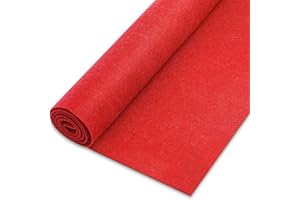 LZKHEH Rot Filzstoff, 1mm dick, 90x90cm, weicher Bastelfilz für DIY Projekte, z.B. Aufbewahrungstaschen, Filzunterlagen, Nähen, Basteln, Dekoration oder Patchwork.