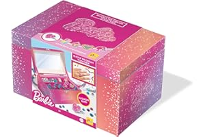 LISCIANIGIOCHI Lisciani - Barbie - Joyero We Dream Together - Joyero para Crear para niños a Partir de 5 años - Actividad Manual sin Pantalla - Motricidad Fina, Creatividad y Almacenamiento - Kit de Cuentas y dijes