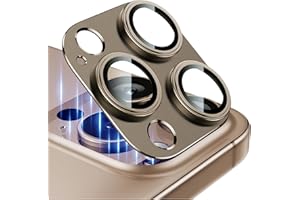 Esanik (2 Stück Kameraschutz für iPhone 16 Pro/iPhone 16 Pro Max Kamera Schutz, Aluminiumlegierung Linsenschutz Camera Screen Protector, Desert Titanium