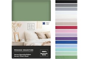 VEL VET HOME VelvetHome Premium Lenzuolo con Angoli Matrimoniale 180x200 cm Lenzuola Matrimoniali in 100% cotone con elastico di prima qualità Lenzuolo sotto con Angoli Matrimoniale 180 x 200 Verde