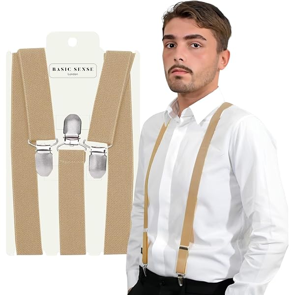 Lot De 2 Bretelles Homme Larges 3,5 Cm - Élastiques, Réglables, Forme En X - Pour Pantalon De Travail Ou Tenue Chic