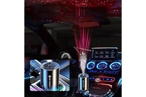 BUNIQ Auto Lufterfrischer, Einstellbare Konzentration, Auto-Aromatherapie-Diffusor Für Ätherische Öle Mit Sternenhimmel-Projektion, Mini Lufterfrischer Auto&Zuhause, Autozubehör Als Geschenk Für änner