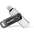 SanDisk 64GB iXpand Flash Drive Go with Lightning and USB 3.0 connectors, for iPhone/iPad, PC and Mac
