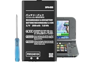 JUBOTY SPR-003 Battery, 2025 New Upgraded 1900mAh Ultra High True-Capacity Li-ion Replacement Battery for Nintendo 3DS XL/New 3DS XL/LL Game Console with Repair Tool