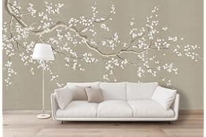 MUNXIN WALLPAPER Papier Peint Panoramique Fleur De Prunier Zen Poster Tapisserie Mural Personnalisé 3D Pour Salon Chambre Décoration Murale