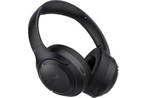 LORELEI QC60 Hybrid Active Noise Cancenlling Headphones,Wireless Over Ear Bluetooth Headsets with Microphone, 60H Playtime Foldable Lightweight, Deep Bass, Memory Earmuffs, for Travel Home Office