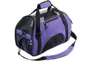 SUPERGIFT.COM Pet Carrier Bag AVC Portable Soft Fabric Folding Travel bag for Dog, Cat, Puppy Foldable Pet Bag (Purple)