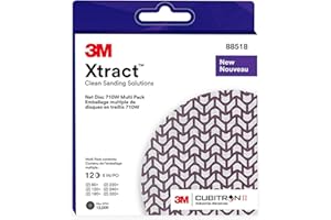 3M Xtract Cubitron II tarcza siatkowa 710 W, 5 cali, 12 szt. wielopak tarcze szlifierskie na haczyk i rzep, 80+, 120+, 180+, 220+, 240+, 320+, praktycznie bezpyłowe, różne gatunki, 88518
