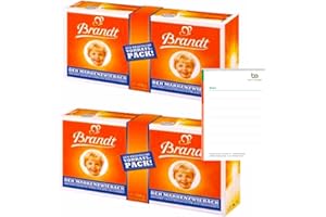 Brandt Der Markenzwieback 2er Spar-Pack (2 x 450g Doppelpack) – Original Knuspriger Zwieback Genuss – Der Klassiker im Großformat für die ganze Familie + Ben's Garden Notizblock Set