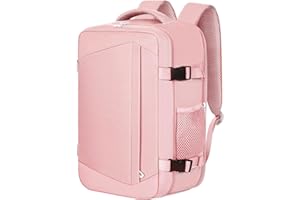 KIRFEIHT Sac a Dos de Voyage 40x20x25 pour Ryanair - Sac a Dos de Voyage pour Compagnies Aériennes - Sacoche pour Ordinateur Portable - Rose