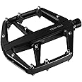 LOOK Cycle - Geo Trail Roc Bicycle Pedals - Forged Aluminium Flat Pedals with Steel Pins - Reliability, Comfort and Durability - Slip-Proof Safety - Bushing System - High-Performance MTB Bike Pedal