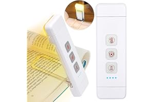 COLEESON LED Book Light Rechargeable, Reading Light Lamp Clip on Book, 4 Eye-Protecting Modes & 3 Brightness Levels, Portable & Flexible, Book Reading Light for Book Lovers and Kids (A)
