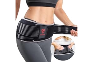 COMFORCE Sacroiliac belt, Rückenbandage, ischias bandage, iliosakralgelenk mit Eisbeutel, Beckengurt, Unisex Beckenbandage, lindert Ischias Bandscheibenvorfall für Schmerzlinderung (30"-39")