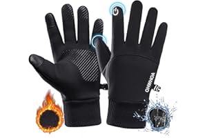 OHWHOA Guanti Invernali Antivento Termici Impermeabili per Uomo e Donna, Guanti da Caldi Sportivi con Touch Screen per Moto, Bici, Corsa, guida, Sci, Snowboard, Alpinismo