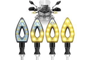 BD-Herego 4 Pezzi Indicatori di Direzione Frecce Moto LED Indicatori Segnale Luce Impermeabile 12V Universale per Moto Scooter Quad Cruiser Off Road