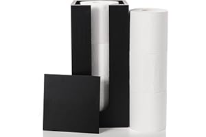 Woodluv Toilet Roll Holder with Lid, Toilet roll holder Freestanding, Bathroom Storage, Bamboo Loo Roll Holder, Bathroom Storage Unit, Black