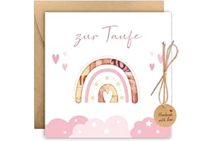 BOYATONG Geldgeschenke Verpackung Taufe Geschenk Mädchen, Geldgeschenk Taufe mit Umschlägen, Taufgeschenke für Mädchen