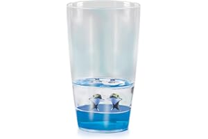 Deluxebase Floatarama Tumbler - Delfin Acryl-Trinkglas mit schwimmenden Tierfiguren. 250 ml BPA-frei Delfin Trinkglas für Kinder und Erwachsene.