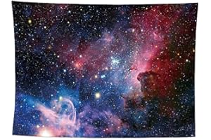 izielad Galaxie Étoiles Coloré Univers Cosmique Grande Tapisserie Murale pour Chambre Salon Dortoir 150X230CM 59X90.5IN