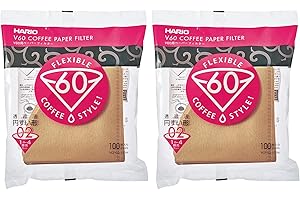 Hario 02 100 Count Coffee Paper Filter, Natural Value Set Of 2 Pack (Total 200 Sheets) With Values Japan Original Discription Of Goods