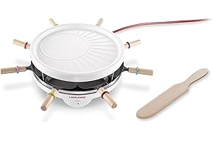 Lagrange 129013 - Piastra da raclette o pierrade per 8 persone, 800 w, griglia + crêpière