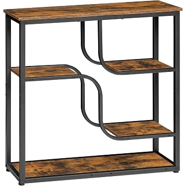 Tavolo Console A 2 Livelli YATINEY - 75x20x75 Cm, Bianco, Per Ingresso, Soggiorno O Dietro Divano