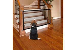 RZMZBY Filet Chien,barrière Chat,Filet d'isolation pour Animaux de Compagnie,Barrière Chien en Maille pour Escaliers, Couloirs, Cuisine, Intérieur et Extérieur, Noir