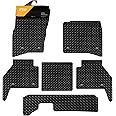 FSW - Tailored Mats - Fits LANDROVER Defender 110 2020-On LWB 5mm Extra Heavy Duty Rubber - Anti Slip Mat, Fitted With Clips, Waterproof - Hard Wearing 6 Pc Floor Mats