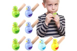 Biluer Fischio di Uccello,10PCS Fischio di Animale in Legno Fischietto per Uccelli in Legno Fischietti per Bambini per Bambini Ragazzi e Ragazze (Colore Casuale)