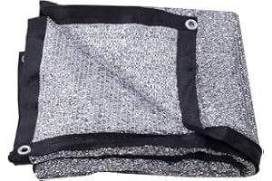 DOBERNUT Sun Shade Cloth – Silver Aluminet Car Sun Shield for Pets – Heat Reflective Sheet for Garden & Beach Shade – Cooling Dog Shade w/Grommets – 3 (3x3m)