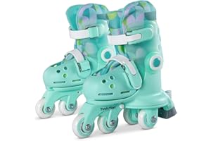 Y-VOLUTION Yvolution Patines Evolutivos Twista en 4 Colores. Talla 30-34. Se Ajustan Facilmente de 4 Ruedas a Línea con un Solo Click. Unisex