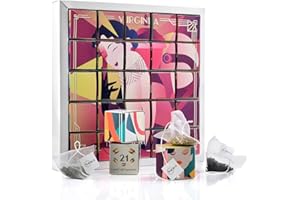 NOVECENTO TE' Virginia, Set Tisane e Infusi Regalo, Assortimento Tè Nero BOP, Tè Oolong, Tè Verde, Infuso Digestivo Citronella - 25 Piramidi (50 Gr), Confezione Tè Regalo