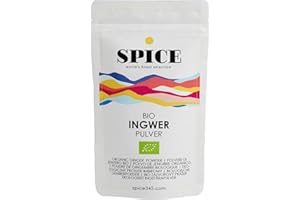 ‎SPICE 345 WORLD'S FINEST SELECTION Spice Bio Ingwer Pulver 200g, hochwertiges Ingwerpulver aus biologischem Anbau von der Ingwerwurzel. Ingwertee