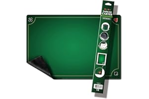 WOGAMAT Officiel - Tapis Belote Professionnel Luxe Format Standard 60X40cm– Néoprène épais Antidérapant –Glisse des Cartes Parfaite. Utilisé en Casinos. Coinche, Contrée
