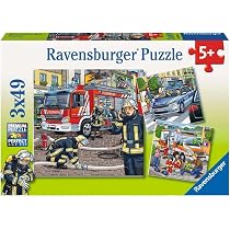 Ravensburger- Big Machines Medios De Trabajo Puzle Infantil 08012