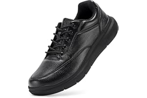 FitVille Sneaker Herren Extra Weit Leder Freizeitschuhe Bequemer Lässige Turnschuhe Business Walkingschuhe Formal Classic Mokassins Schnürhalbschuhe Gr.40-50