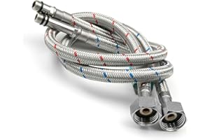 EVG Xcel HomeTM 2 x M12 x1/2 BSP (500 mm) Grifo mezclador monomando para cocina o lavabo Conectores Flexi Tubos Tails (extremo macho corto) || Código del producto: FPM12-500S(X1) ||