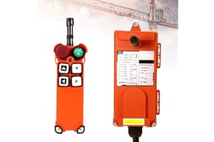 MXBAOHENG 220V Industrial Gru Controller Wireless Hoist Telecomando per Paranco Gru/Gru/Controllo di guida con 4 Pulsanti F21-4S 1 Trasmettitore e 1 Ricevitore