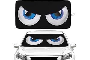 GAYRUAICJZ Blue Eyes Car Windshield Sun Shade Foldable Sunshade Front Window Cover Sun Visor Protector Accessories for Truck SUV (64x32 inches)