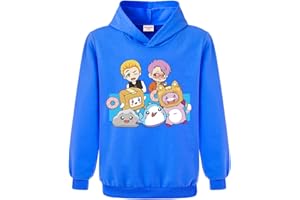 Minhuaha Foxy and Boxy Hoodie Girls Boys Cartoon Prints Cotton Jumper Unisex Kids Sweatshirts