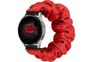 YCHDDER 20mm Elastic Scrunchie Watch Straps Compatible with Samsung Galaxy Watch 7/6/5/4/FE 40mm 44mm/Watch 6/4 Classic 43mm 47mm 42mm 46mm/5 Pro/Vivoactive 5/Vivoactive 3/Venu/Venu 2 Plus Women Girls