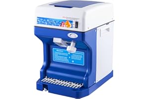 VEVOR Machine à Glace Pilée，Broyeur à Glace Électrique，Finesse Glace Ajustable Vitesse Rotation pour Restaurants Débits Boissons Supermarchés Industrie Alimentaire (sans Stockage de glaçons)