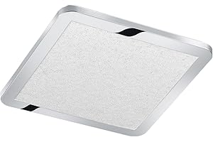 TRIO LIGHTING FOR YOU Trio Leuchten 656511806 Cesar A, lampa sufitowa LED, metal, 18 W, zintegrowana, chrom, ściemniacz przełącznika, 30 x 30 x 3 cm