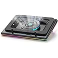 Laptop Cooling Pad with Powerful Turbo Fan, Continuously Variable RGB Gaming Laptop Cooler Radiator Touch Controls LCD Display 3-Port USB Sealed Foam