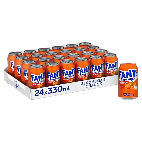 Fanta Zero Orange Soft Drink Cans, 24 x 330 mL