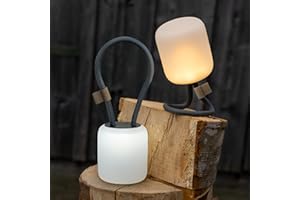 CAMPO LIBRE. Campo Libre® Leni Camping Lamp – LED Outdoor Light with Flexible Handle, Dimmable Camping Light, Table Lantern with IPX4 Waterresistance, 200h Runtime, Unbreakable SqueezeShell, USB-C Charging