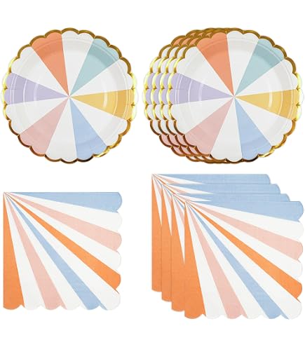 10 assiettes jetables Joyeux anniversaire Rose Gold 23 cm - Deco