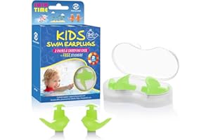 Hearprotek Bouchons d'oreille de Natation de Bouchons imperméables en Silicone réutilisables pour Piscine-Mer-Bain-Natation & Sports Aquatiques